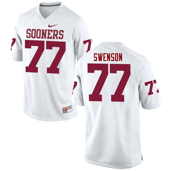 Men Oklahoma Sooners #77 Erik Swenson College Football Jerseys Game-White - Click Image to Close